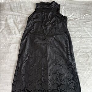 INC International Concepts Charcoal Snake Print Midi Dress